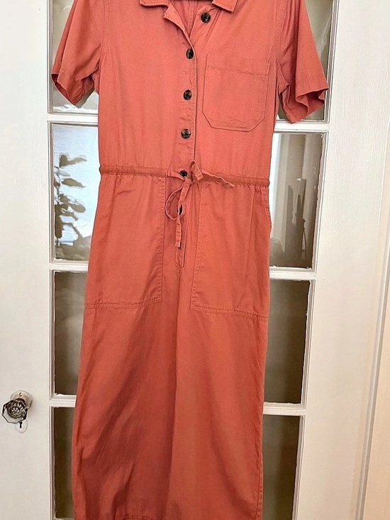 Madewell Dresses & Skirts - Madewell Wide-Leg Utility Jumpsuit Midi Dress Pink Size 6